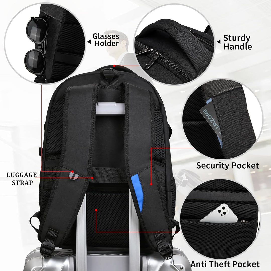 Water-Resistant Travel Laptop Backpack with USB Port & Organised Storage | Stornfield