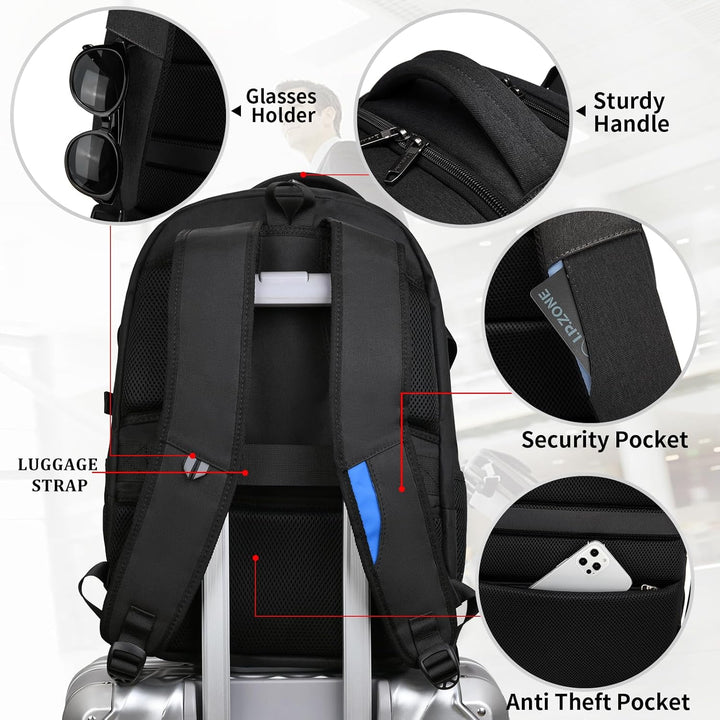 Water-Resistant Travel Laptop Backpack with USB Port & Organised Storage | Stornfield