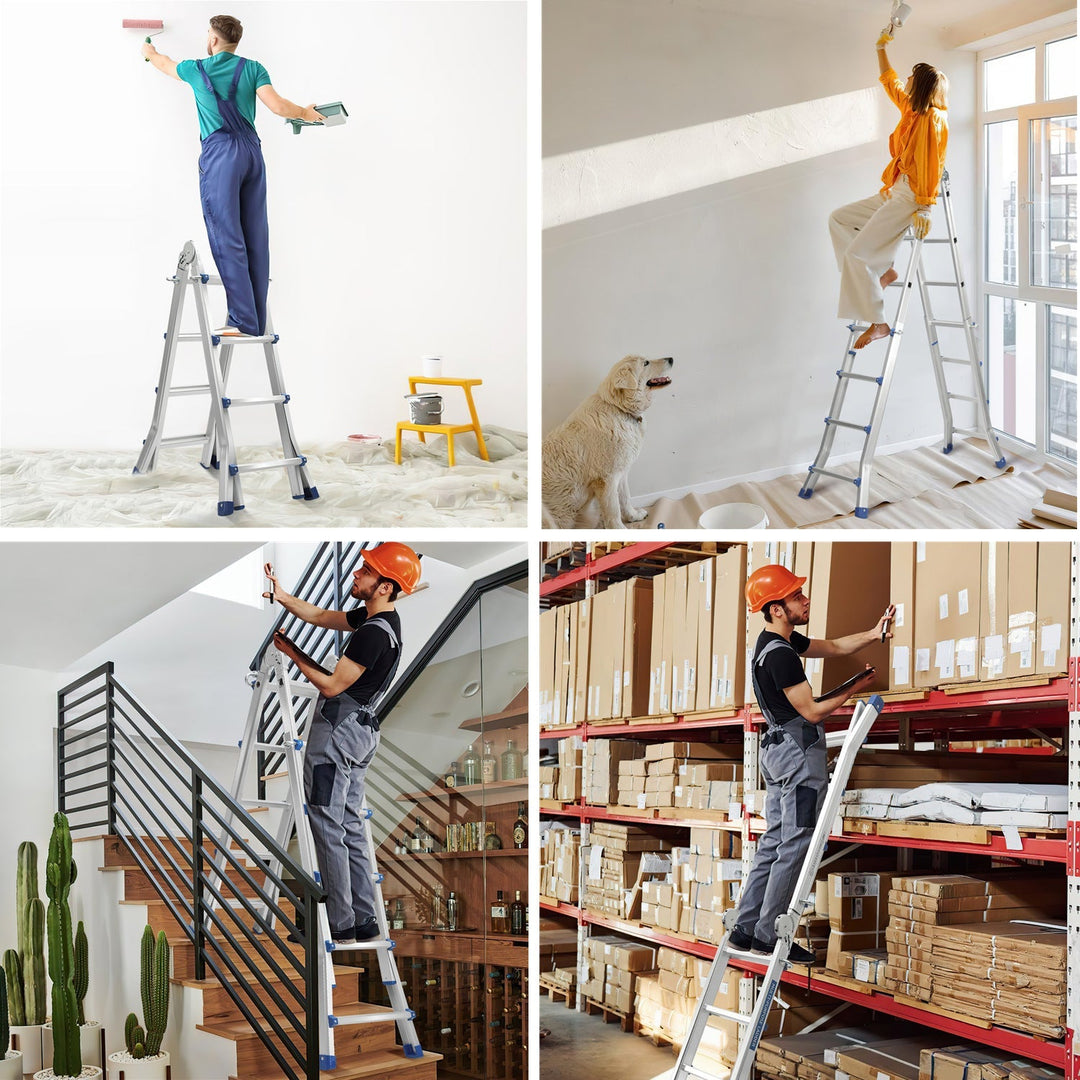 Telescopic ladder Multifunctional ladder 3 in 1 Aluminum ladder | Stornfield