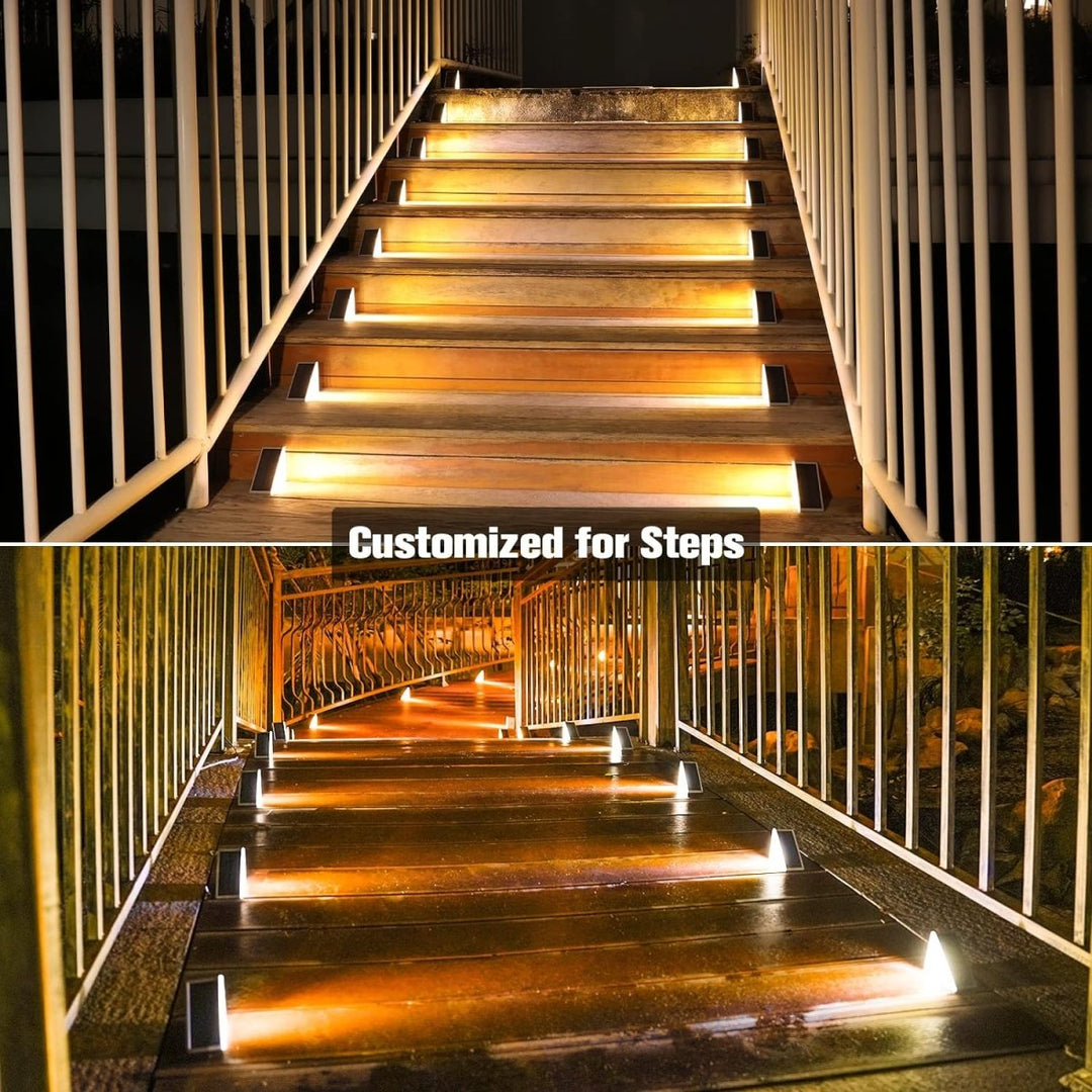 Stornfield | Waterproof Solar LED Stair Light - Outdoor Lighting for Stairs, Paths, and Patios