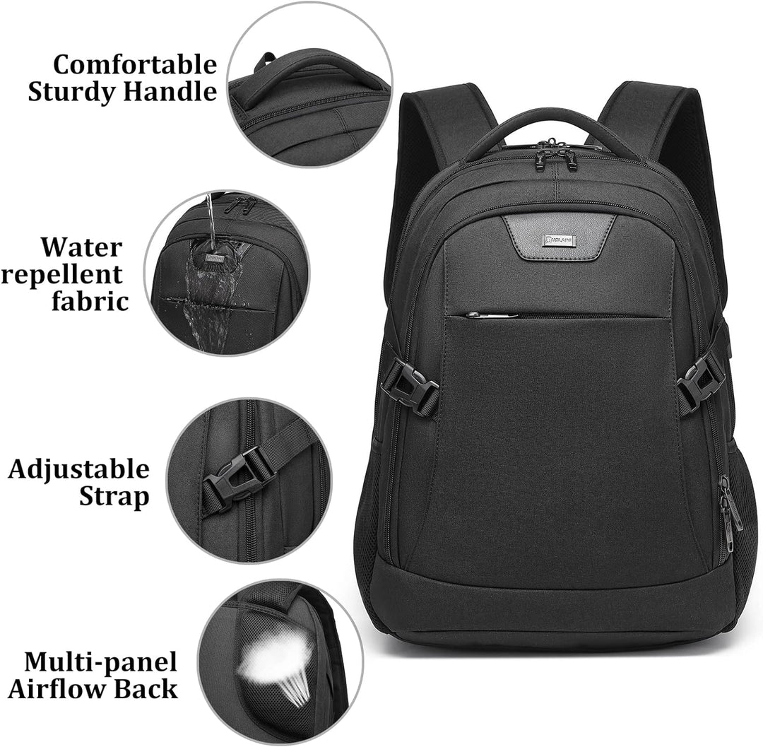 Water-Resistant Travel Laptop Backpack with USB Port & Organised Storage | Stornfield