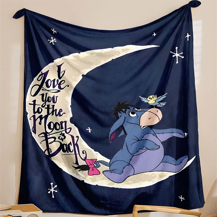 Stornfield | Soft Fleece Blanket with Eeyore Design - Available in Various Sizes for All Seasons