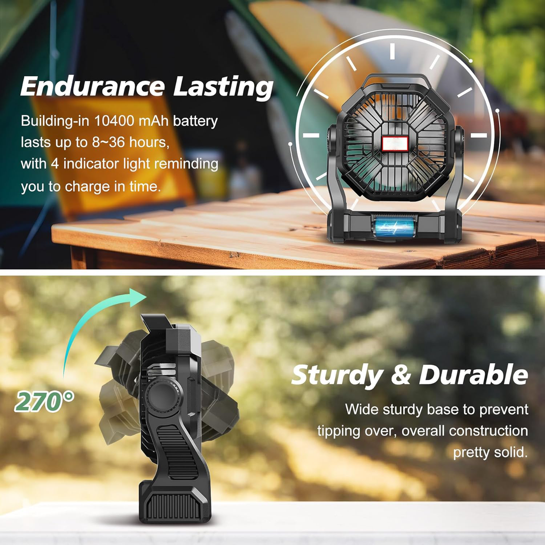 Portable Rechargeable Camping Fan | Stornfield
