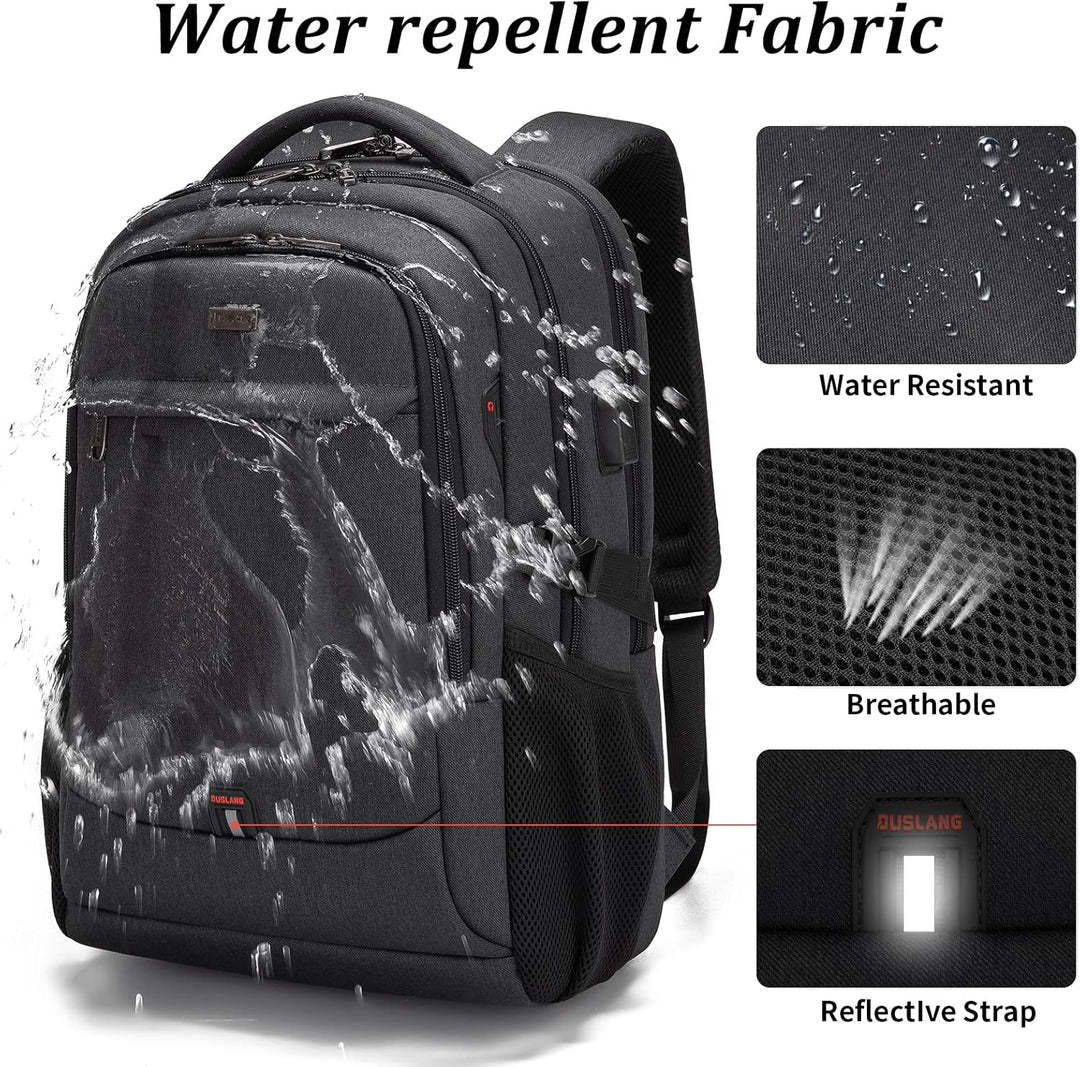 Water-Resistant Travel Laptop Backpack with USB Port & Organised Storage | Stornfield