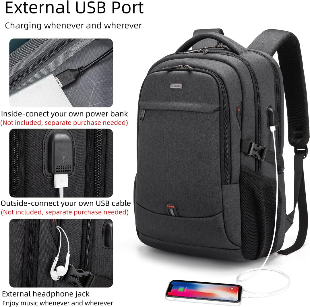 Water-Resistant Travel Laptop Backpack with USB Port & Organised Storage | Stornfield