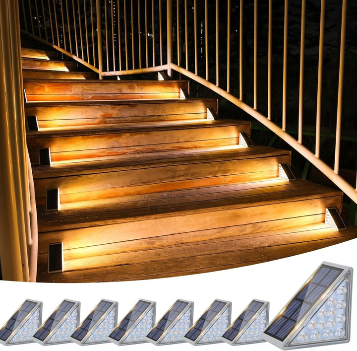 Stornfield | Waterproof Solar LED Stair Light - Outdoor Lighting for Stairs, Paths, and Patios