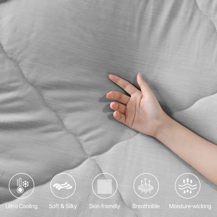 Cooling Duvet for Night Sweats –  Q-Max 0.5, Soft Double-Layer Summer Blanket | Stornfield
