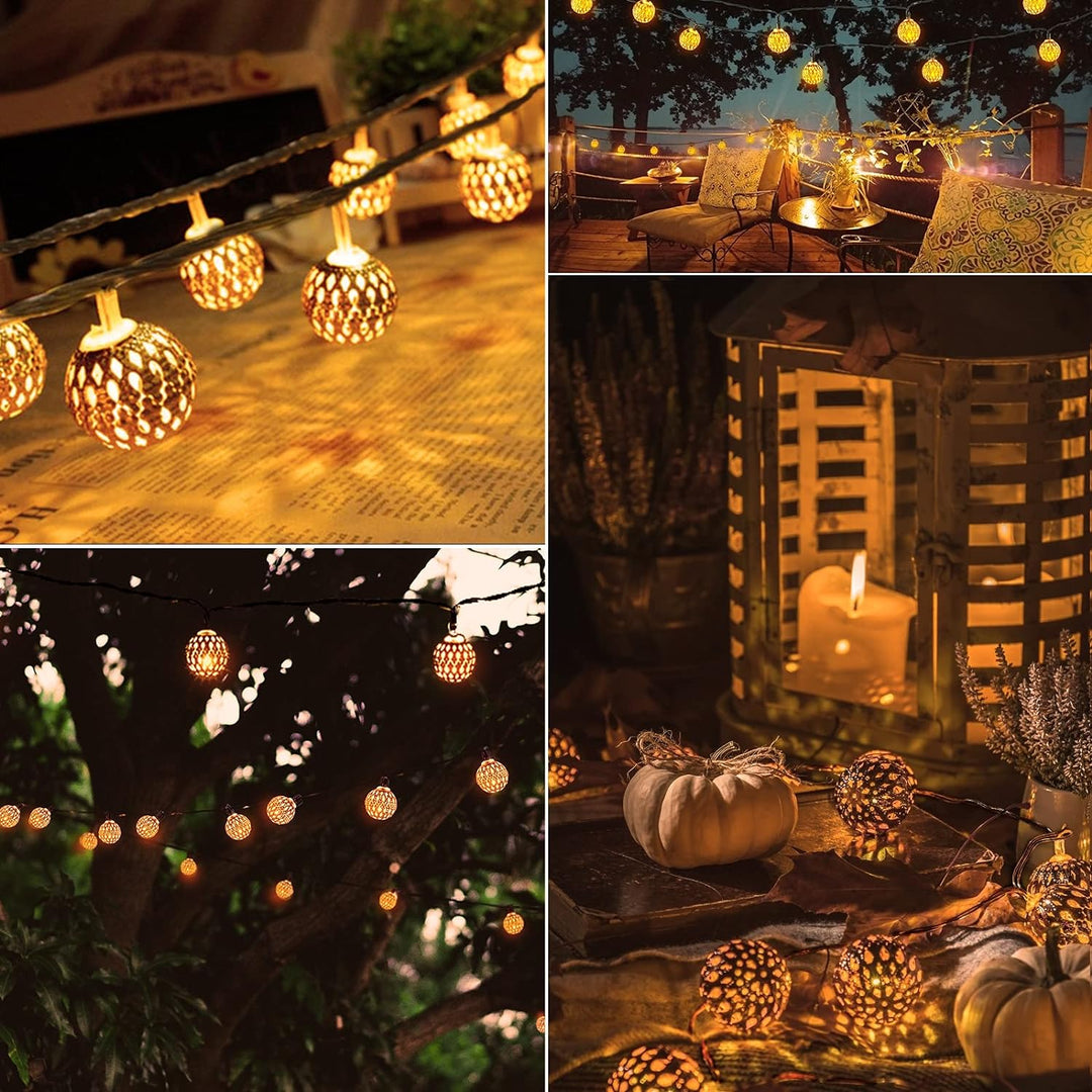 Stornfield | Moroccan-Style Waterproof Solar Garland String Lights - SunGlow Strings