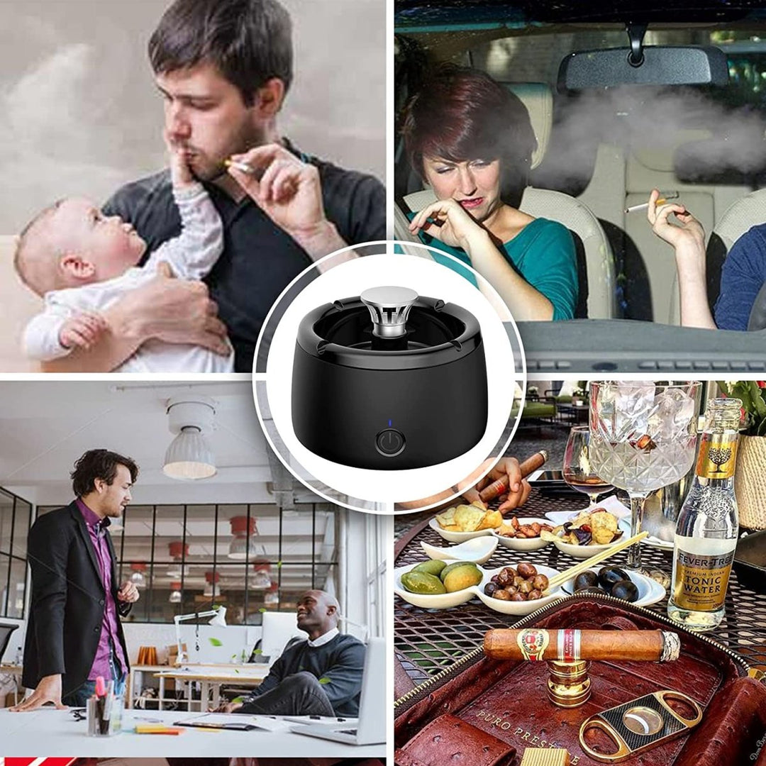 Stornfield | Odorless and smokeless ashtray - Portable smoke sensor with perfume filter