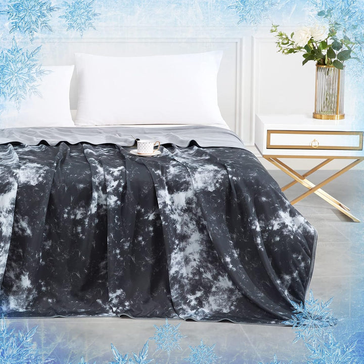 Tie-Dye Cooling Blanket – Q-Max > 0.5, Double-Sided & Stylish Color Black | Stornfield