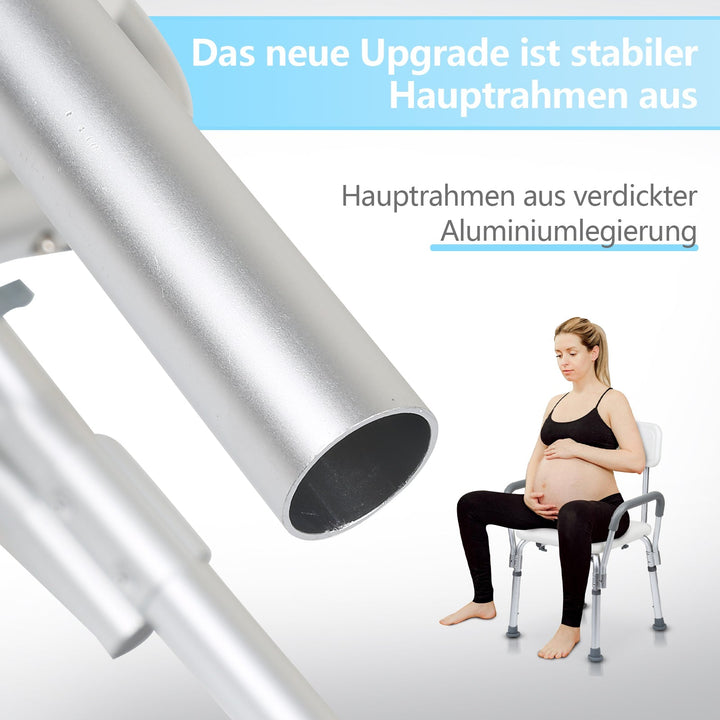 Shower stool height adjustable bath stool with backrest | Stornfield