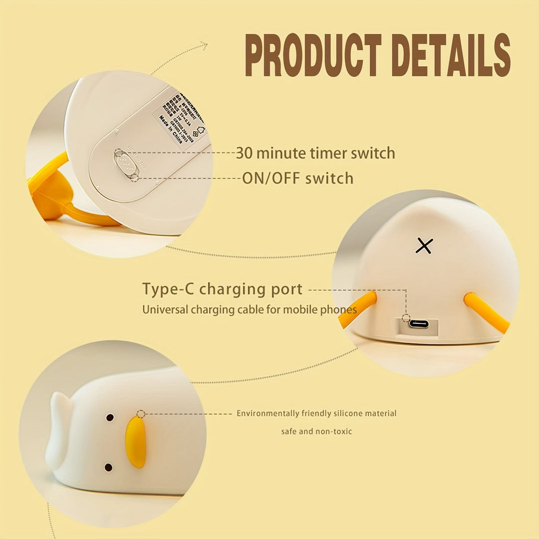 Stornfield | Sleeping Duck Lamp - Dimmable Rechargeable Silicone Night Light