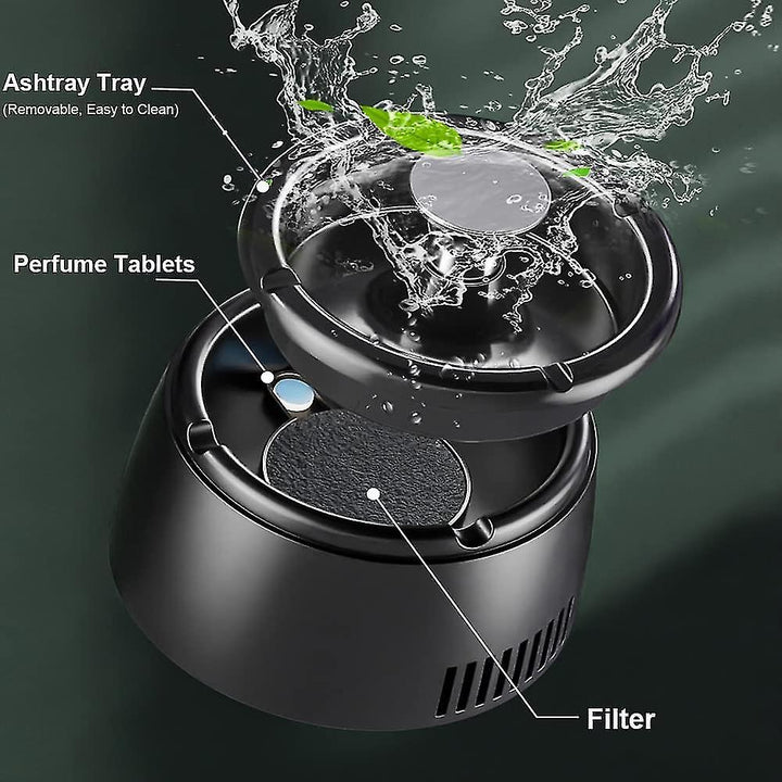Stornfield | Odorless and smokeless ashtray - Portable smoke sensor with perfume filter