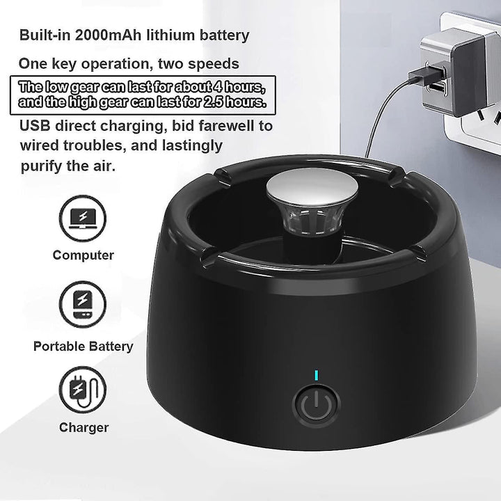 Stornfield | Odorless and smokeless ashtray - Portable smoke sensor with perfume filter
