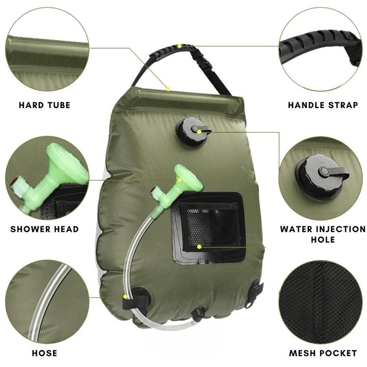 SolarFlow Portable Shower — Experience warm freedom and freshness wherever adventure calls | Stornfield
