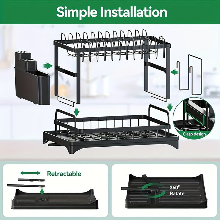 Draining rack 2 tiers with drainage | Stornfield