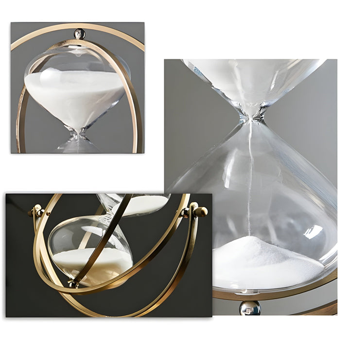 Elegant hourglass with soothing sand flow and Stornfield style