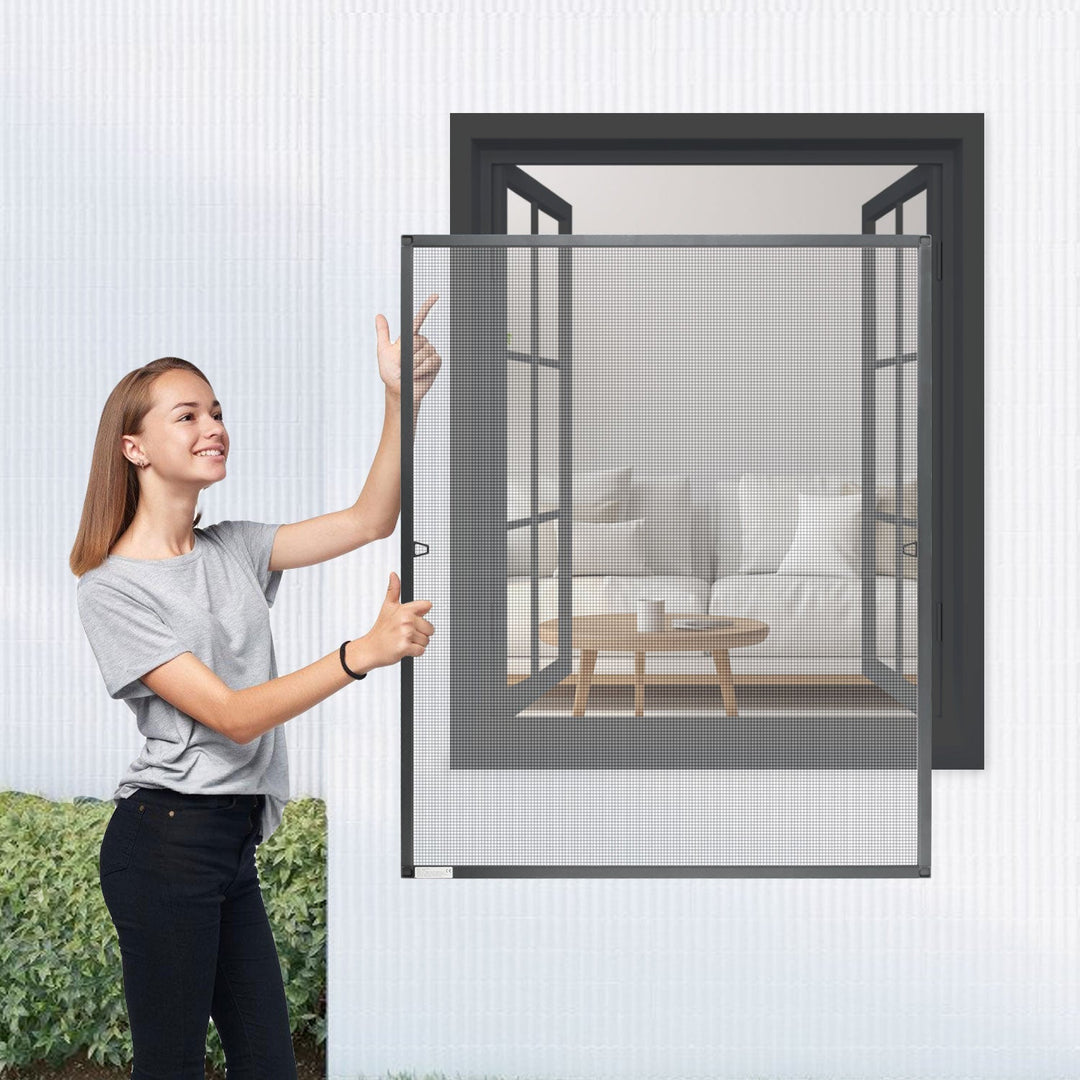 Fly screen window insect protection anthracite | Stornfield