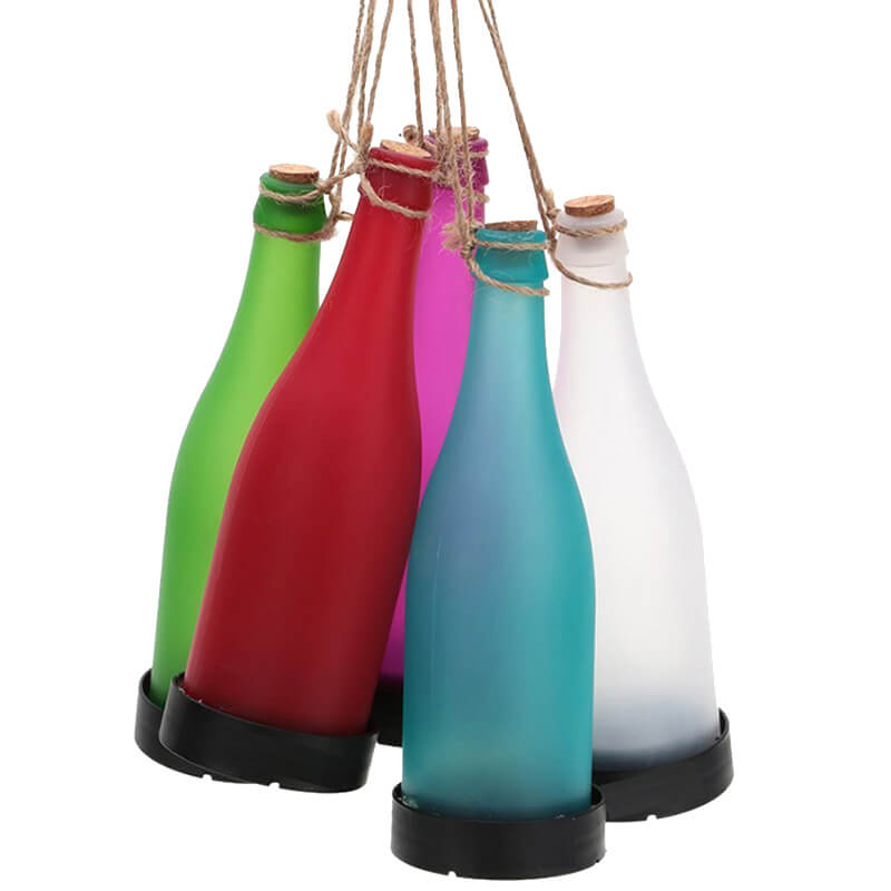 Stornfield | 5 Pcs Solar Wine Bottle String Lights Outdoor Decoration LED Plastic Hanging Light