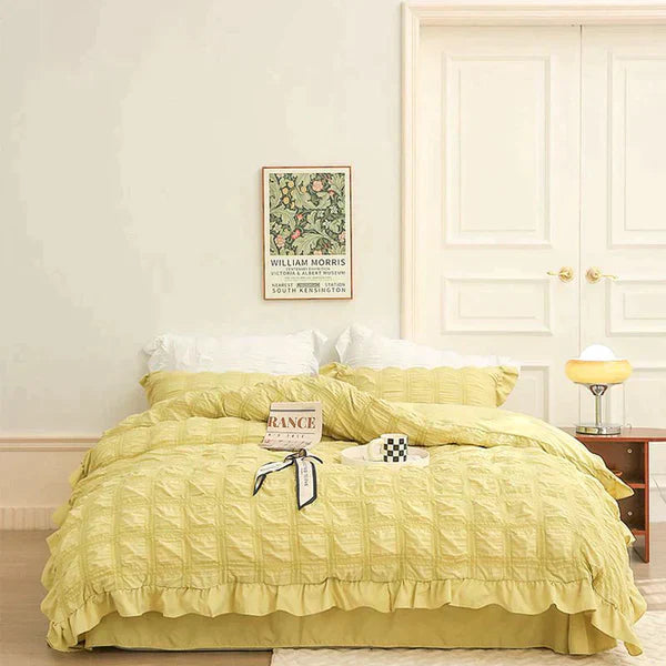 Icy Seersucker Summer Cool Quilt Lace 4-piece Set | Stornfield