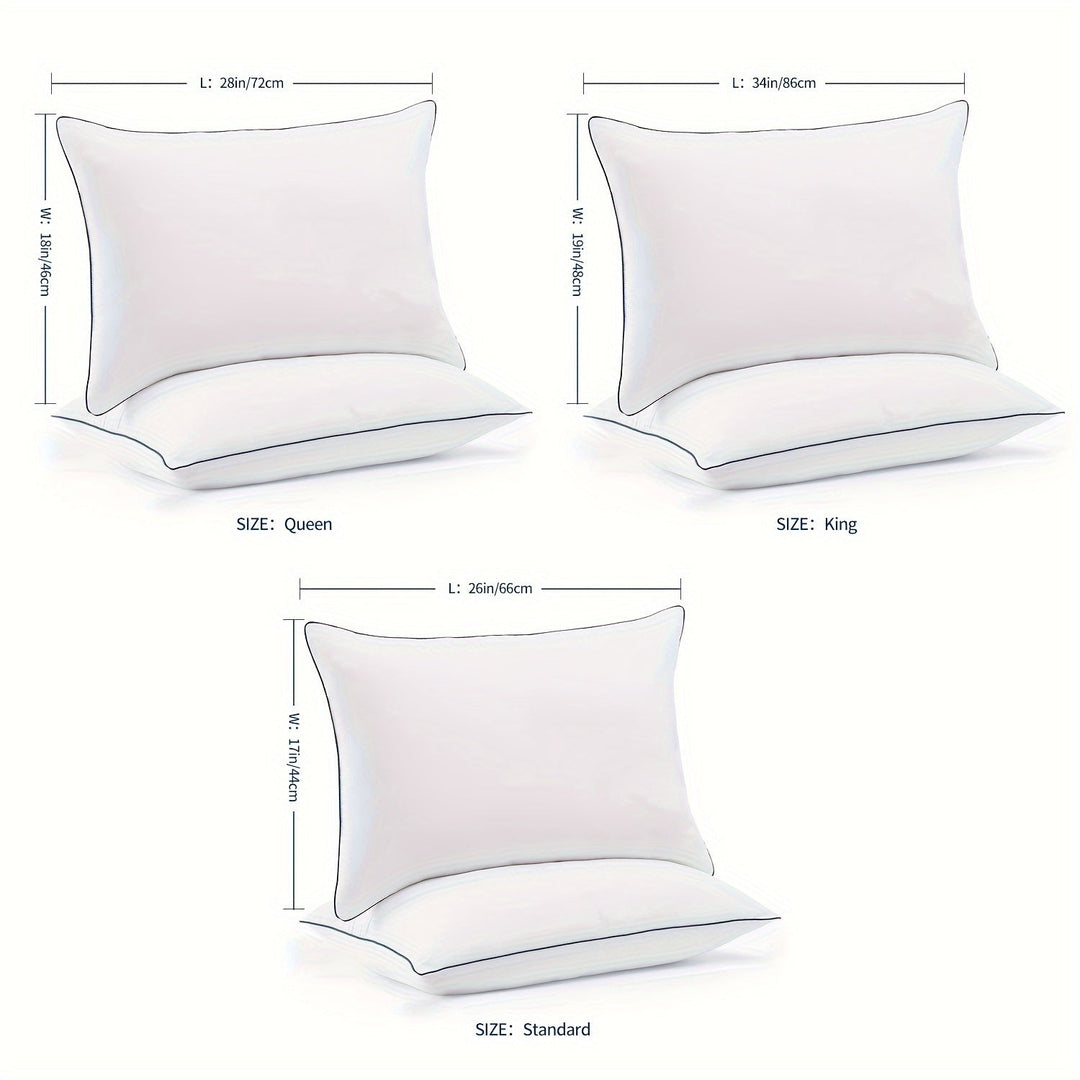 Cooling Bed Pillows for Sleeping – Luxury Hotel Quality with 3D Microfiber Filling and Breathable Cover – Ideal for Side, Back, and Stomach Sleepers, Queen Size | Stornfield