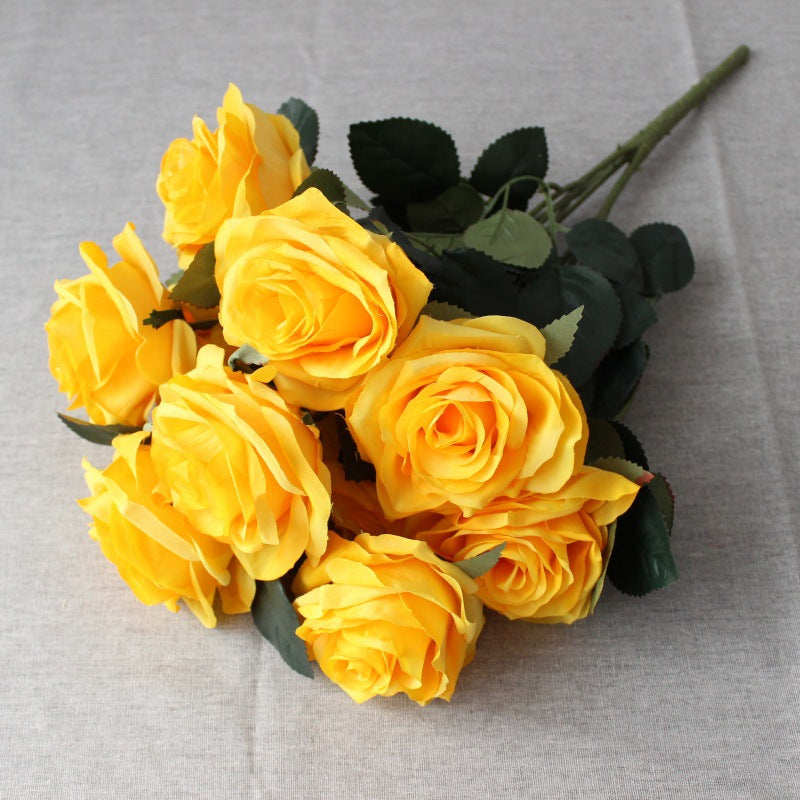 Lifelike Silk Rose Bouquet