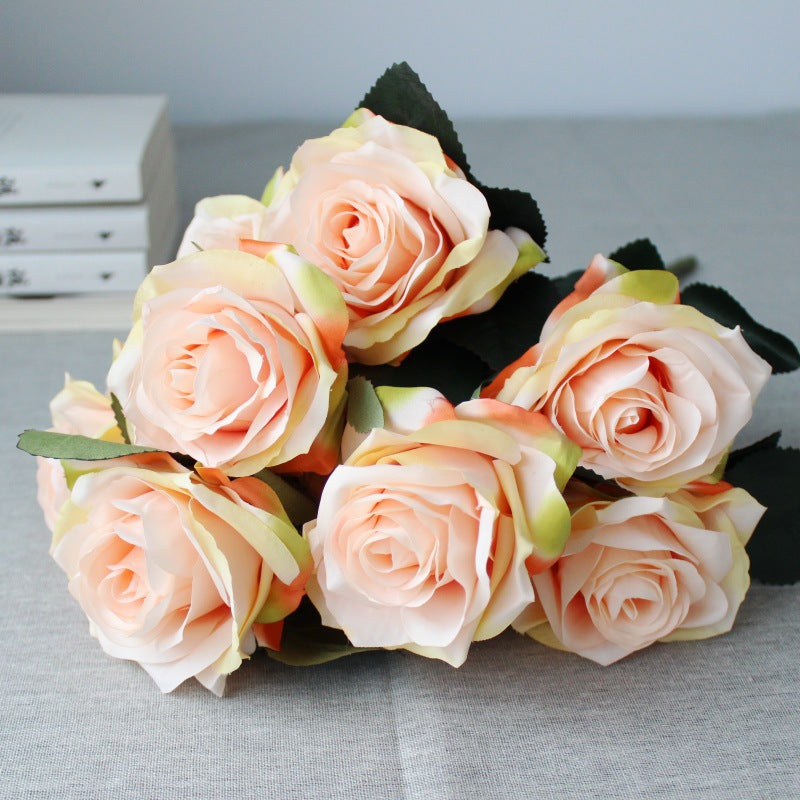 Lifelike Silk Rose Bouquet