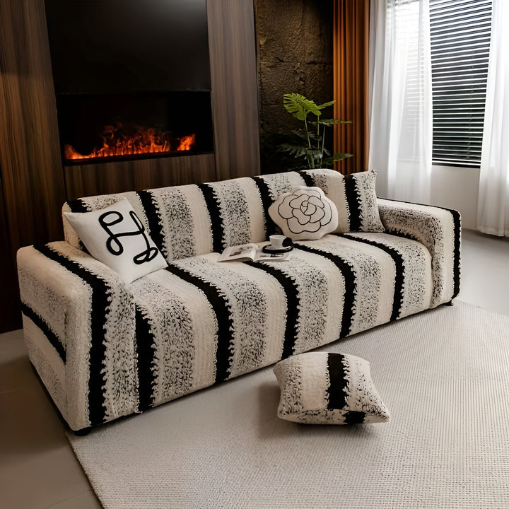Plush sofa cover (2 pieces) – Soft, warm and decorative | Protects your sofa stylishly | Stornfield