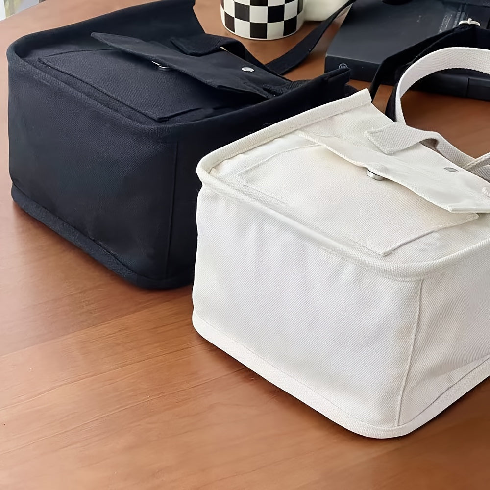 UrbanEase Canvas Slingbag – White shoulder bag with magnetic closure and adjustaStornfielde strap | Stornfield
