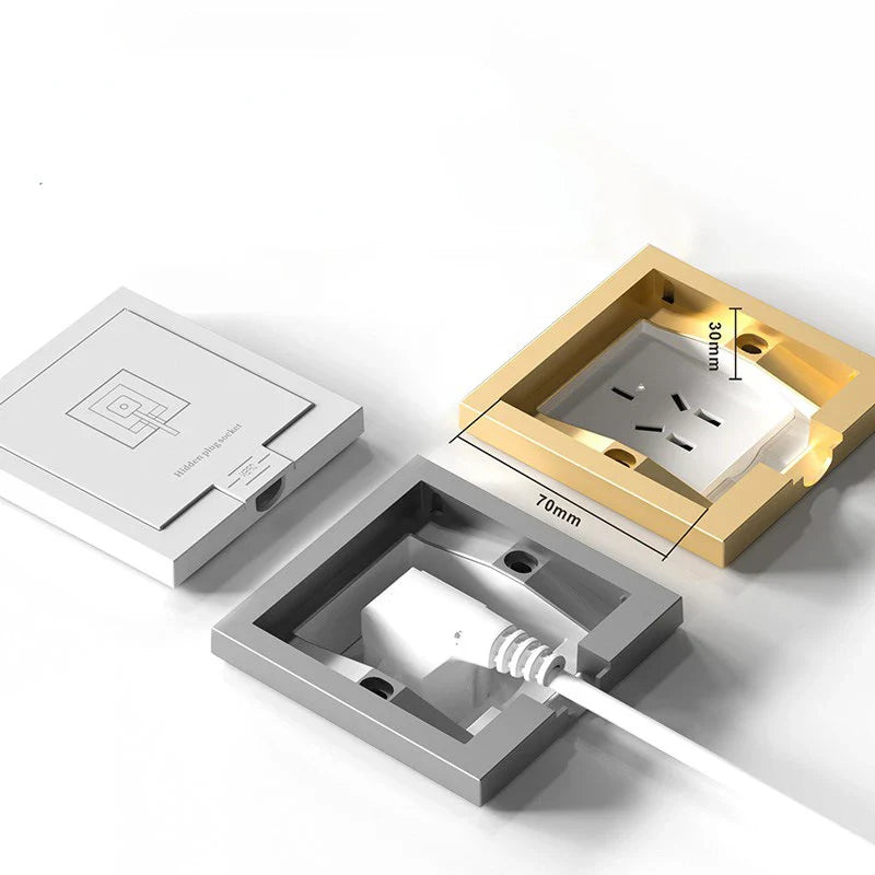 EU Hidden Socket with five holes, integrated household wall socket, five hole panel | Stornfield