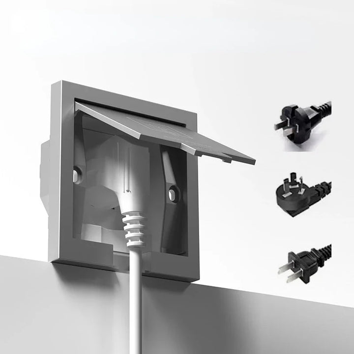 EU Hidden Socket with five holes, integrated household wall socket, five hole panel | Stornfield
