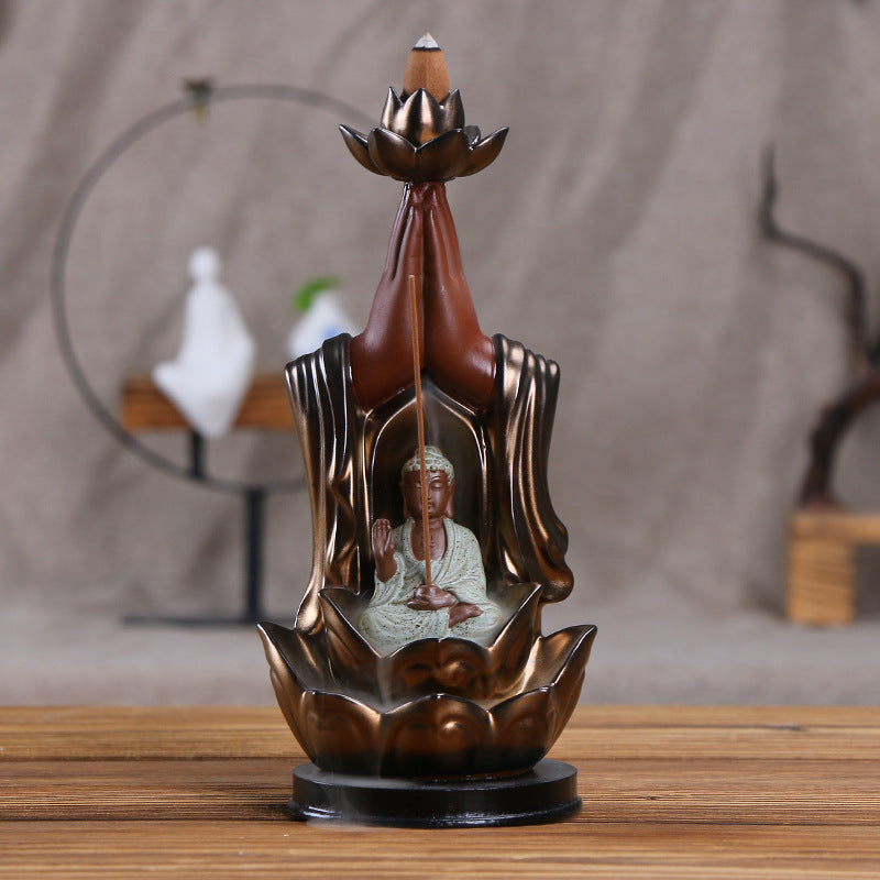 Decorative Buddha-inspired Incense Holder