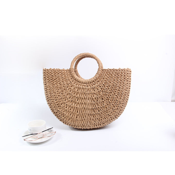 Generous basket bag with charming round handle Stornfield