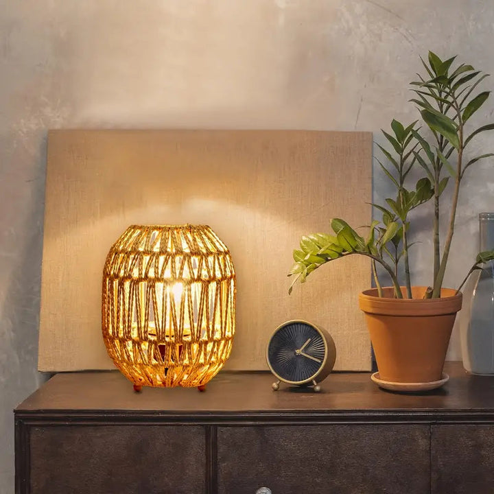 Boho Rattan Stornfield Lamp