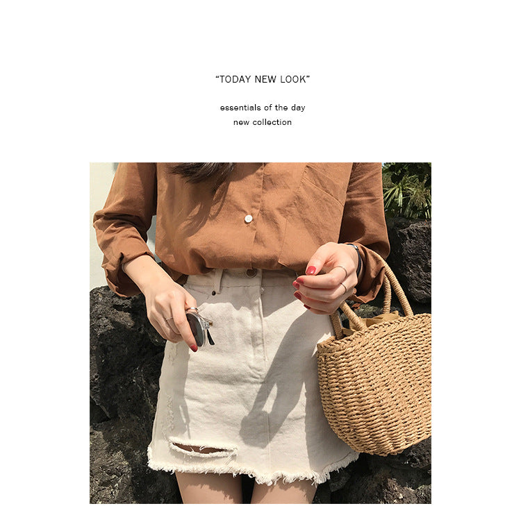 Handcrafted rattan bag with refined details Stornfield