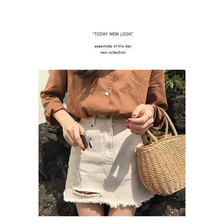 Handcrafted rattan bag with refined details Stornfield