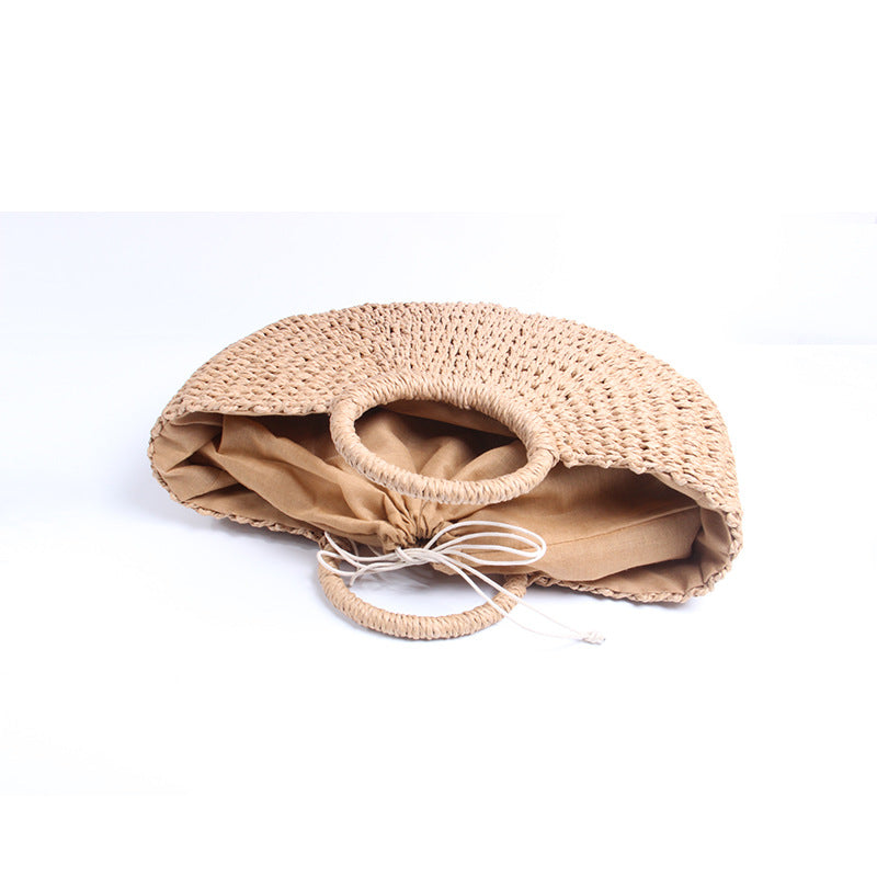 Generous basket bag with charming round handle Stornfield