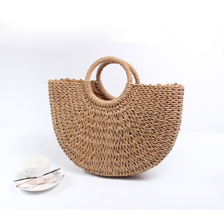 Generous basket bag with charming round handle Stornfield