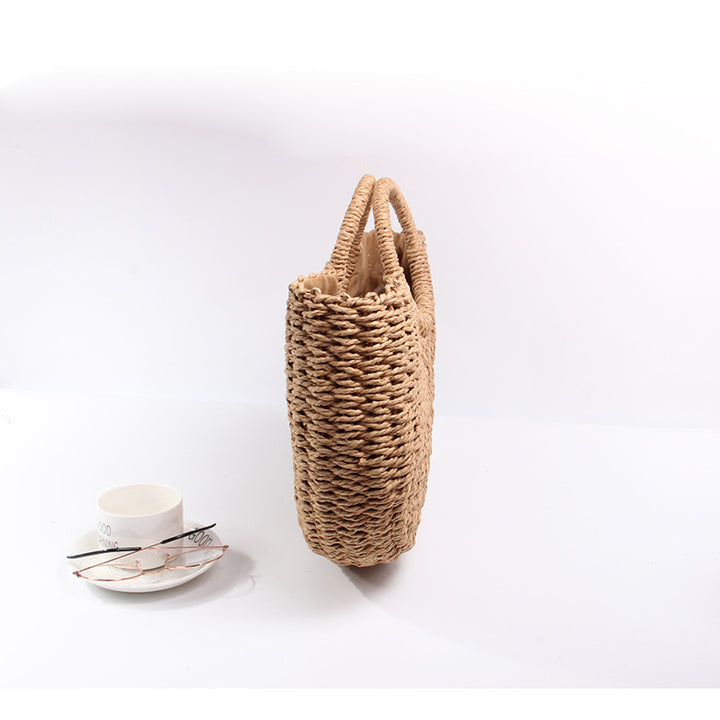 Generous basket bag with charming round handle Stornfield