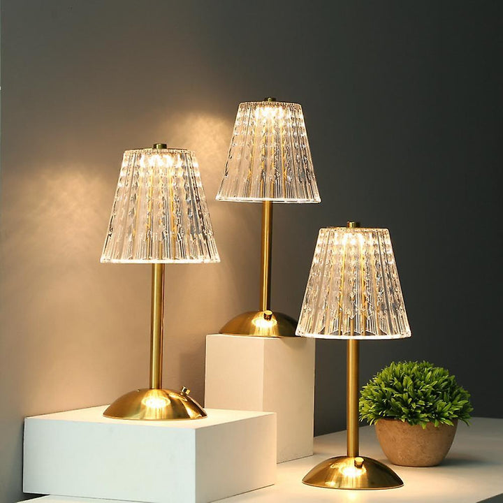 Stornfield | – Gilded Crystal Table Lamp
