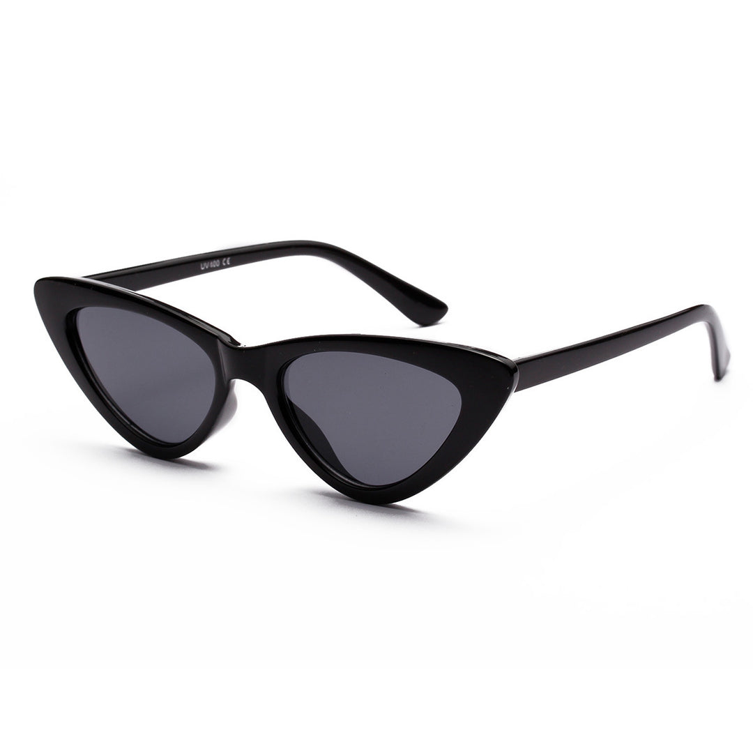 Women's Cat-Eye Sunglasses with Transparent Frame Construction and Yellow Lenses Stornfield