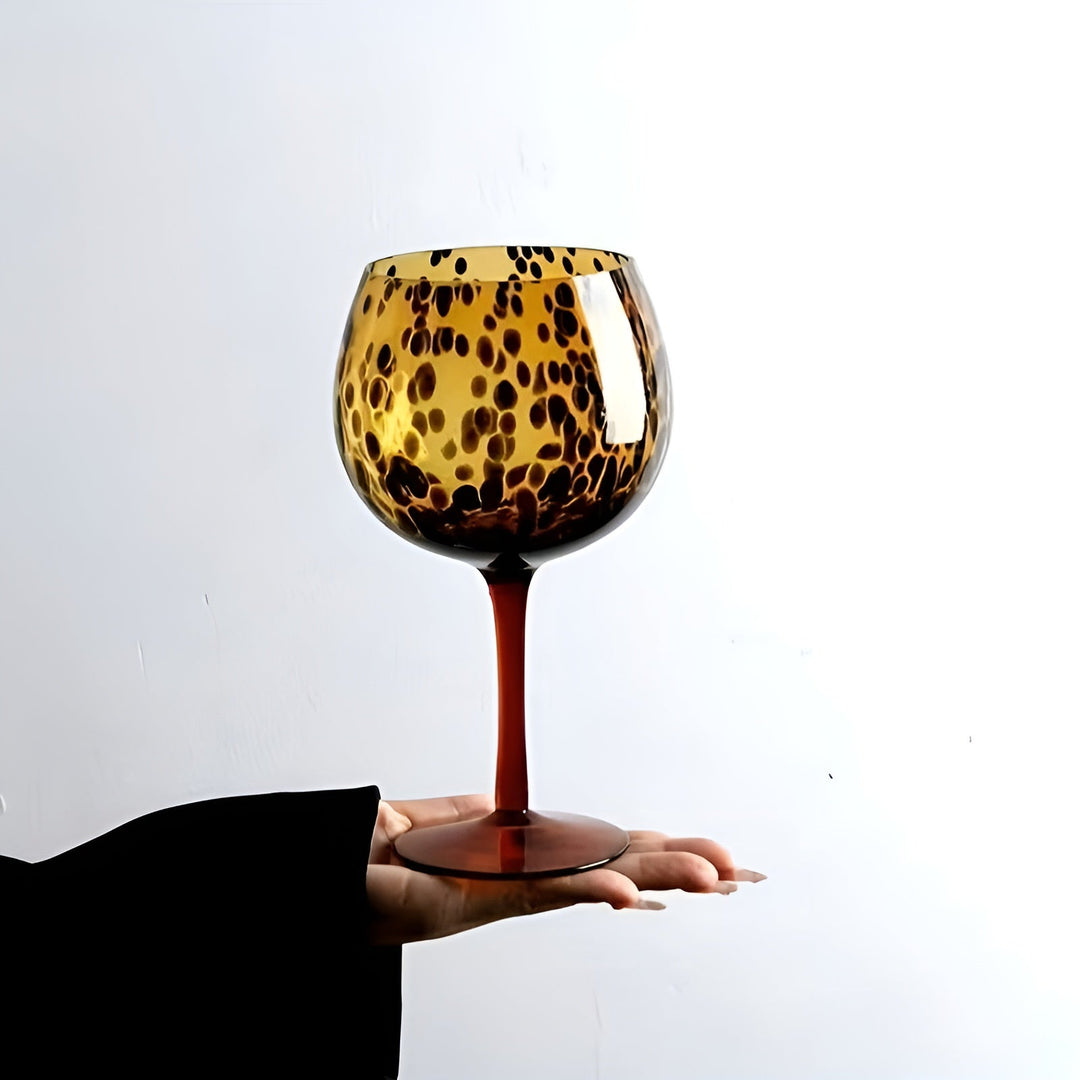 Leopard print wine glasses – Vintage design in set of 2 | Perfect for special occasions | Stornfield