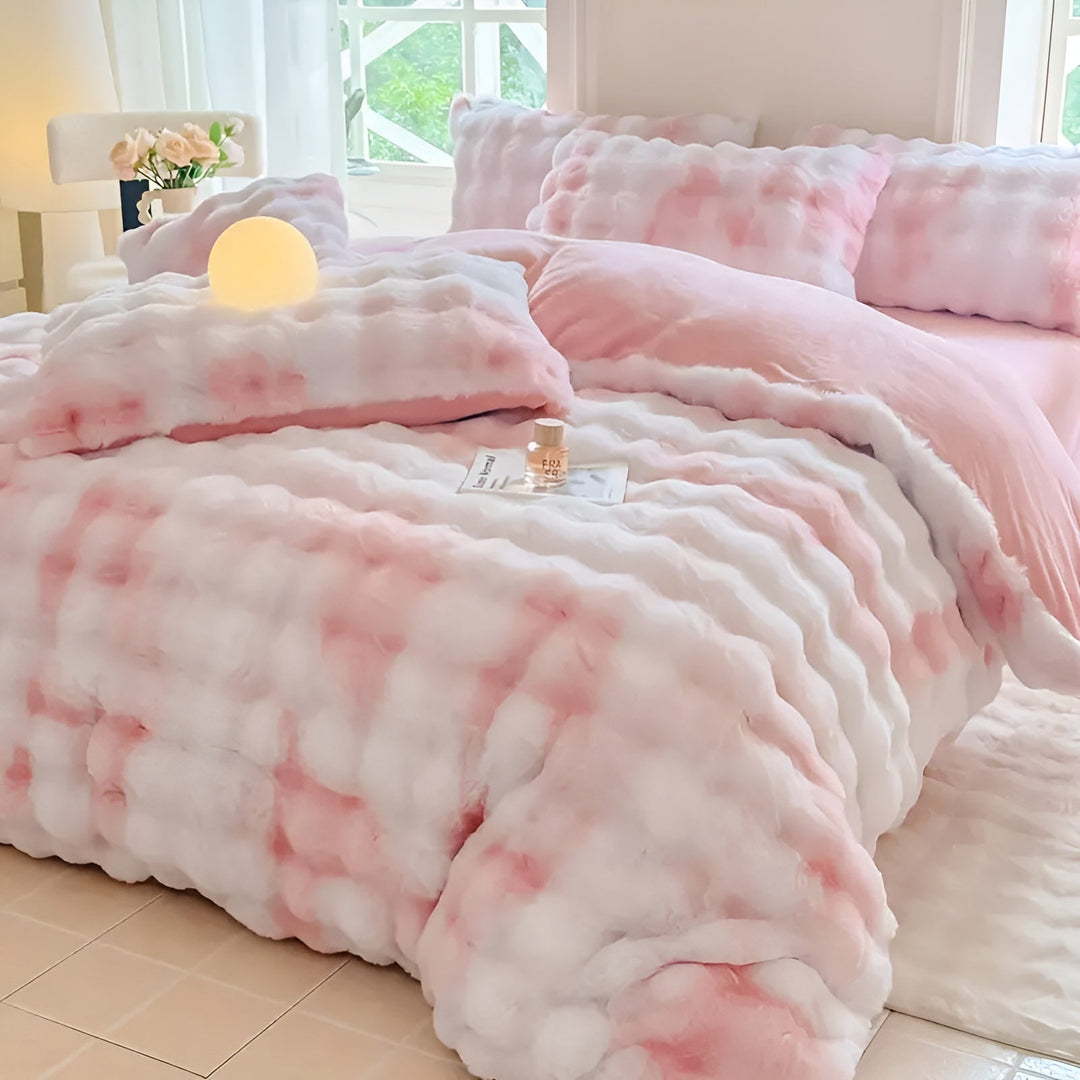 Cozy Plush Bedding Set – Warm and Soft for Autumn & Winter | ReversiStornfielde Design in Rabbit Fur & Milk Velvet | Stornfield