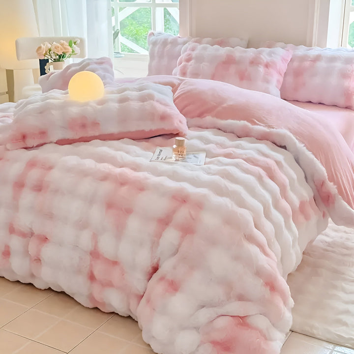 Cozy Plush Bedding Set – Warm and Soft for Autumn & Winter | ReversiStornfielde Design in Rabbit Fur & Milk Velvet | Stornfield