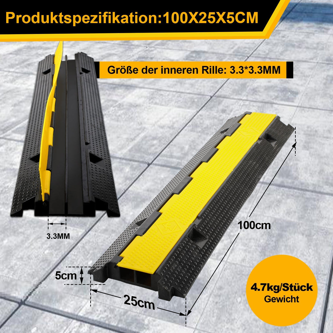 Cable bridge rubber cable protection mat 3 pieces | Stornfield
