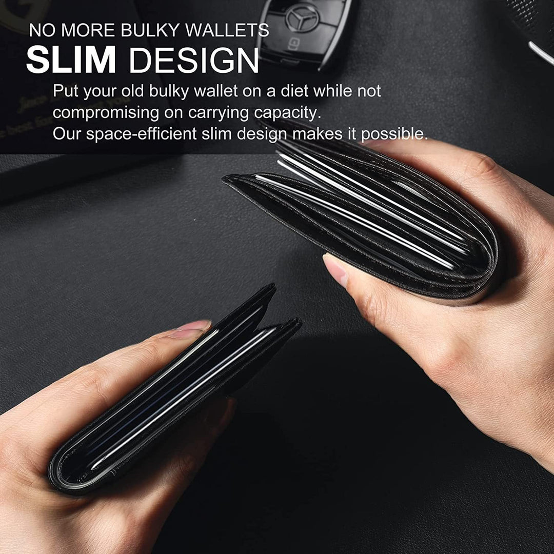 Stornfield | Men’s Slim RFID Wallet | Leather Card Holder | Black