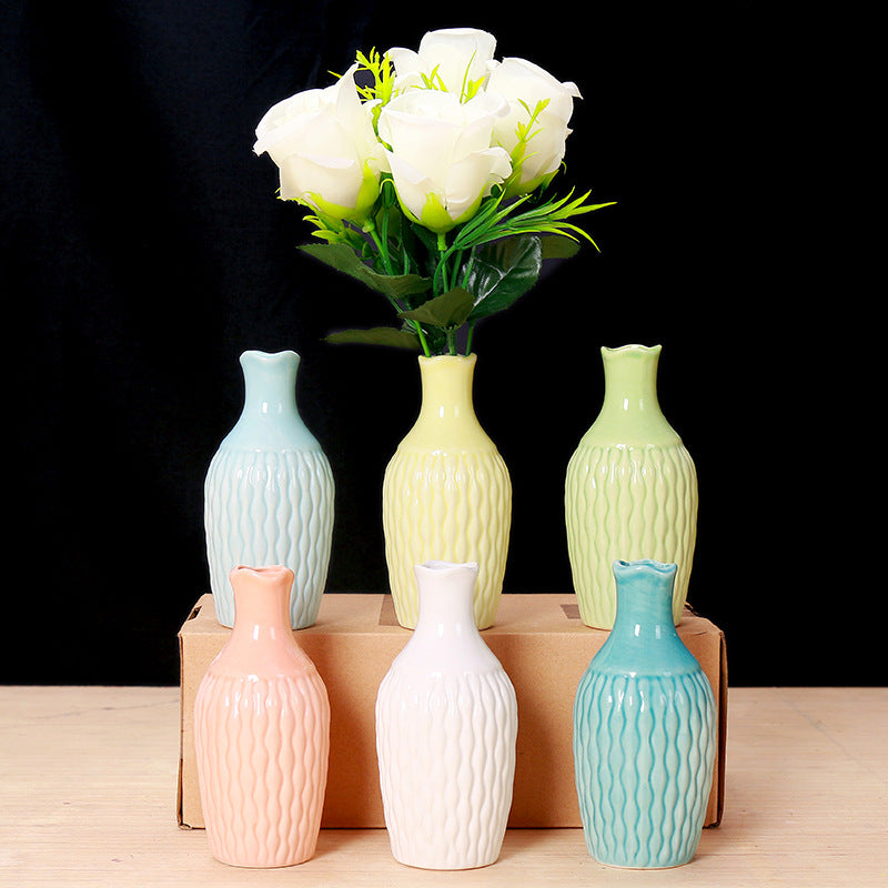 Textured Ceramic Flower Vase Stornfeild 1790310283
