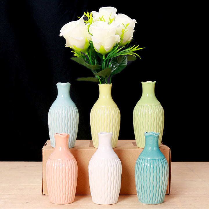 Textured Ceramic Flower Vase Stornfeild 1790310283