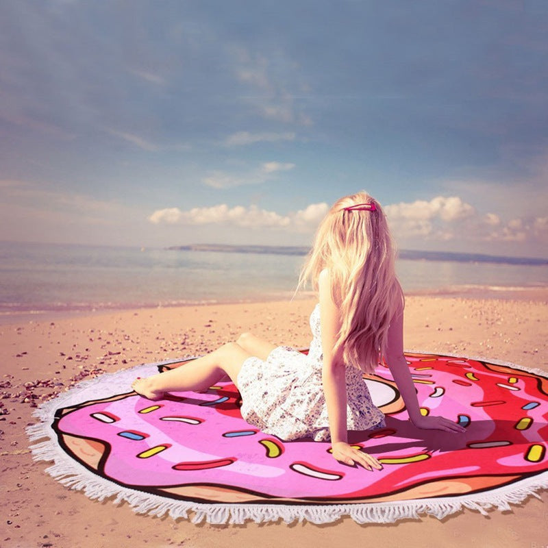Beach towel in funny Hamburger design Stornfield