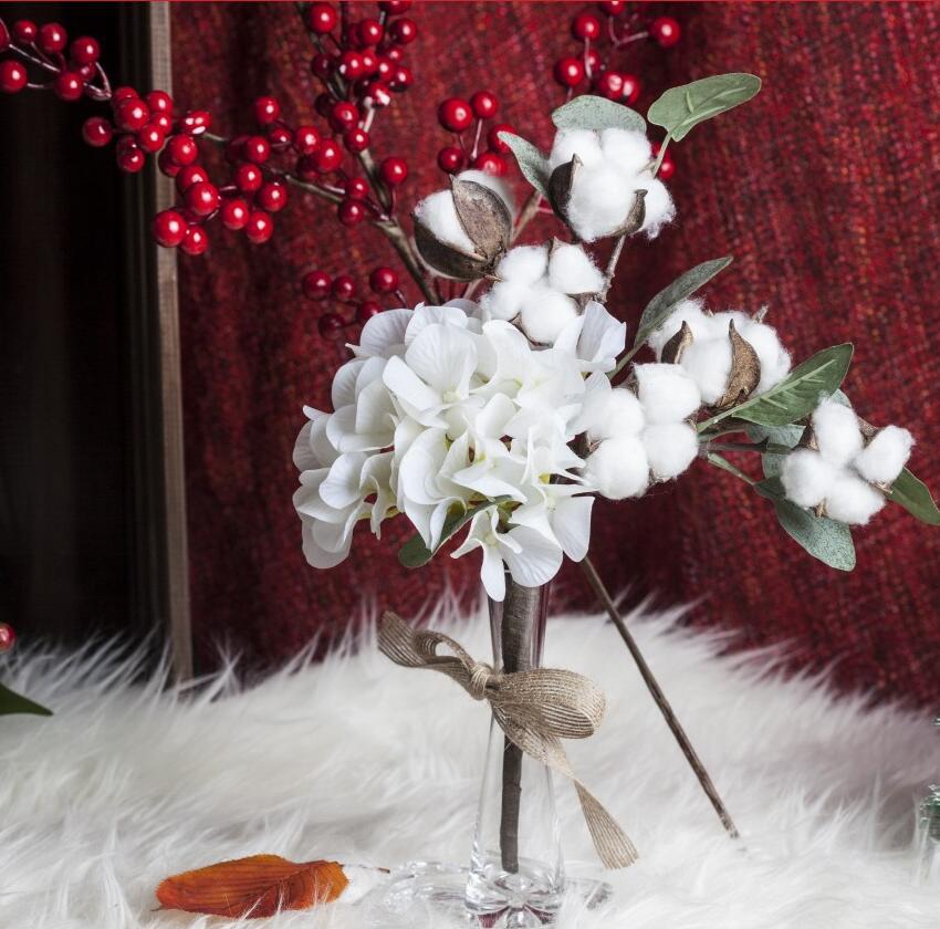 Artificial Cotton Flower Arrangement